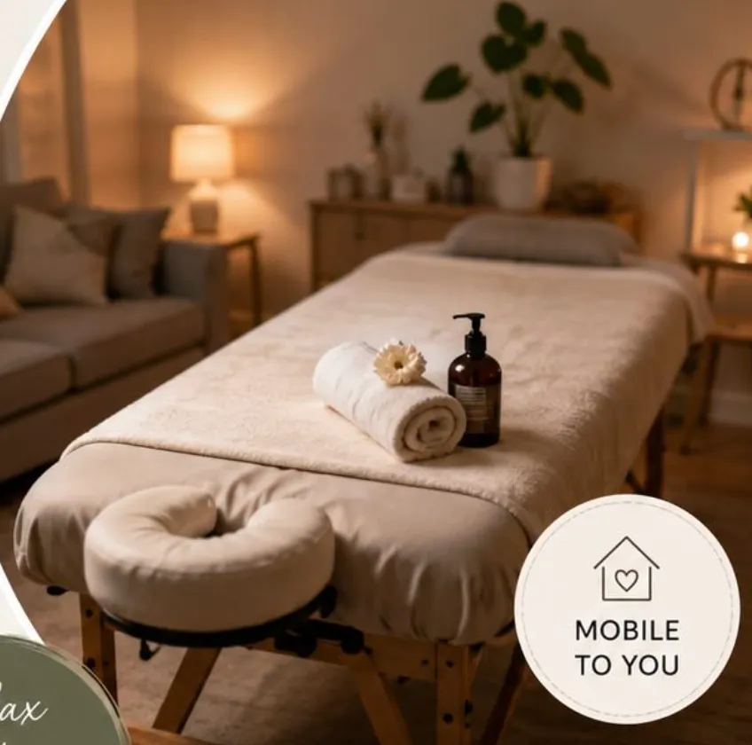 Peaceful massage treatment room